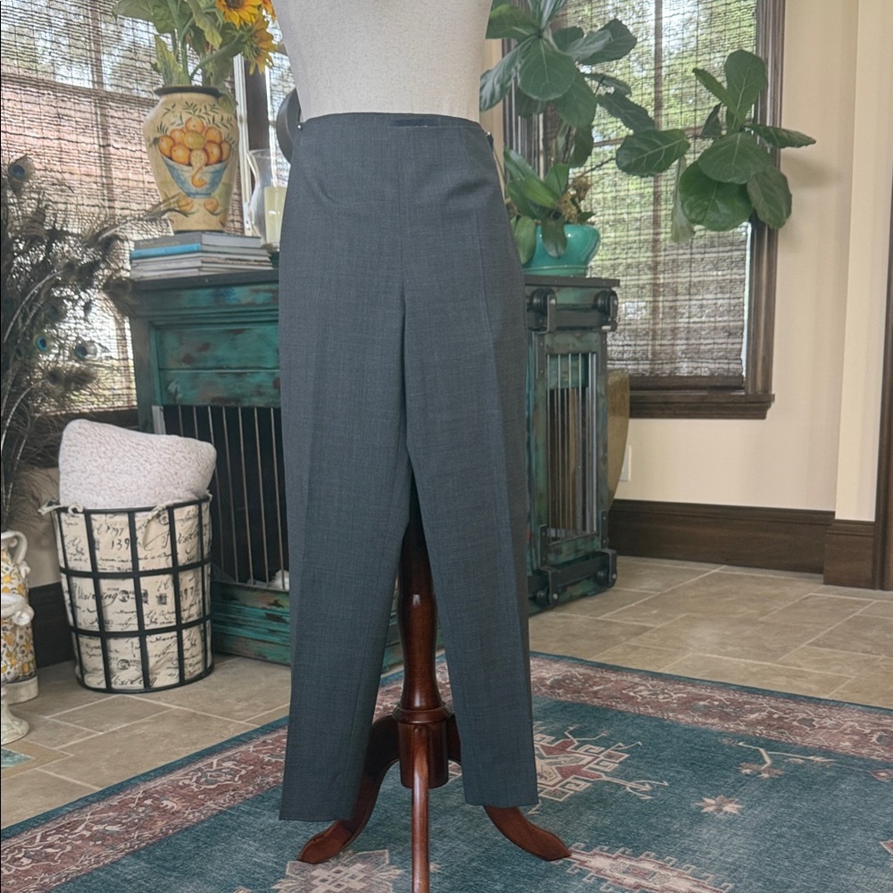 Piazza Sempione Charcoal Gray Cropped Trousers
